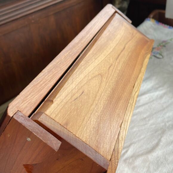 Vintage handmade pine double recipe box Arvella’s Summer Shop & Art Gallery - Picture 9 of 9